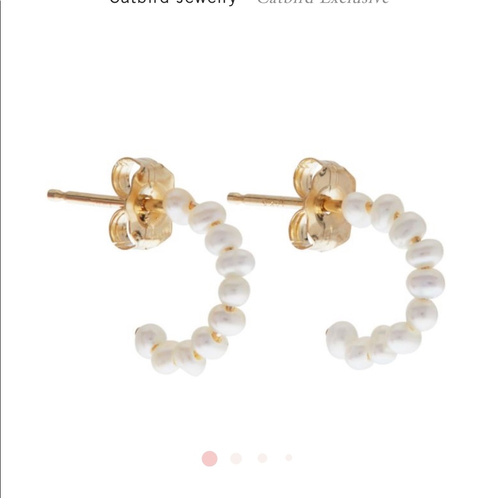 Catbird NYC Baby Pearl Hoop Earring (Pair)